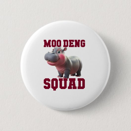 可愛いモーDENGスカッドベビーヒッポチーム応援ガールズTe 缶バッジ (正面)