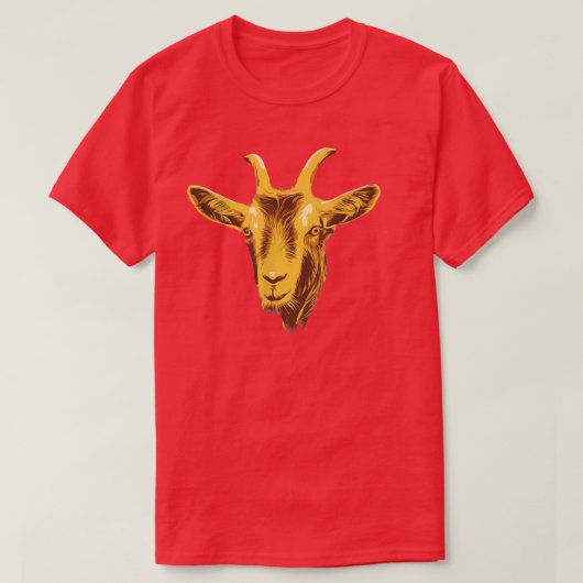可愛いヤギもっとも偉大頭デザイン Tシャツ (デザイン正面)