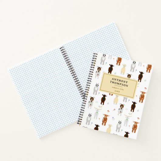 可愛いヤギ農場動物フォトキープサキーアルバム ノートブック (内部)