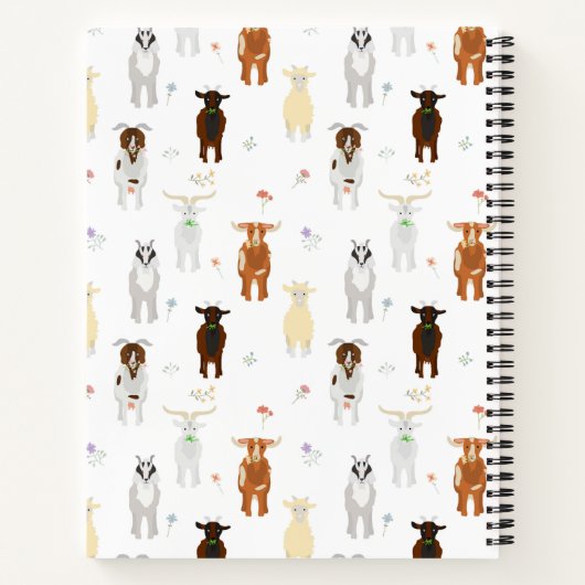 可愛いヤギ農場動物フォトキープサキーアルバム ノートブック (裏面)