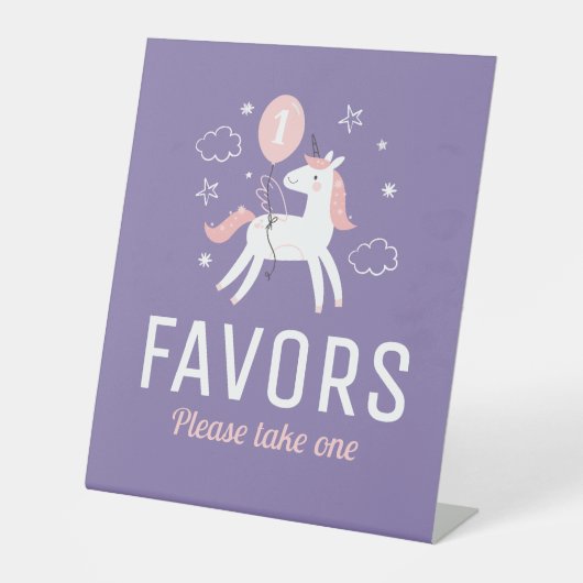 可愛いユニコーンがTableTopを支持 台座サイン (正面)