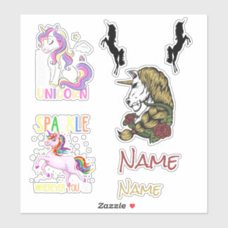 可愛いユニコーンカスタムのビニールカットのシール シール