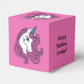 可愛いユニコーンカスタム文字&カラーフェイスボックス フェイバーボックス (裏面サイド)