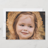 可愛いユニコーンガールの5歳の誕生日パーティー写真 招待状 (裏面)