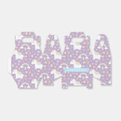 可愛いユニコーンパタン誕生日パーティーお願いボックス フェイバーボックス (折り畳みなし)