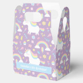 可愛いユニコーンパタン誕生日パーティーお願いボックス フェイバーボックス (オープン)