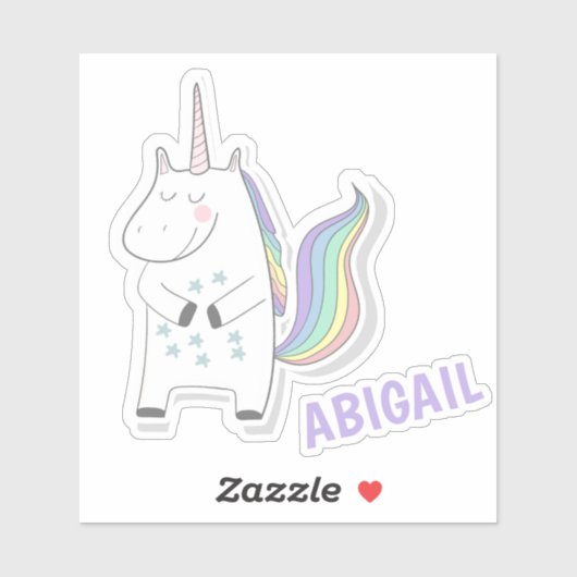 可愛いユニコーンパーソナライズされた – キッズシール シール (シート)