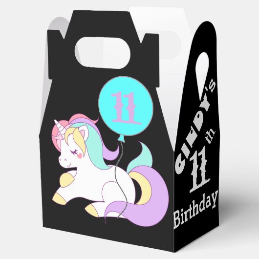 可愛いユニコーンパーティーのオフィシャルボックパーソナライズされたス フェイバーボックス (オープン)