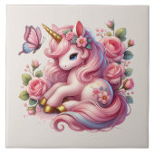 可愛いユニコーンファンタジー女子ルームクラフト タイル (正面)
