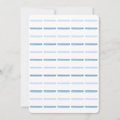 可愛いユニコーンブルーツインズボーイズベイビーシャワー 招待状 (裏面)