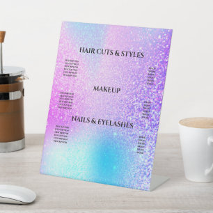 可愛いユニコーンホログラフィックペデスタルサイン 台座サイン