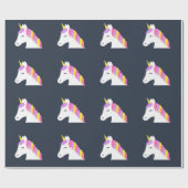 可愛いユニコーンラッピング紙 ラッピングペーパー (フラット)