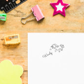 可愛いユニコーン名前をカスタムする自己インキング切手 セルフインキングスタンプ