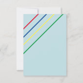 可愛いユニコーン城誕生日の子ども招待 招待状 (裏面)