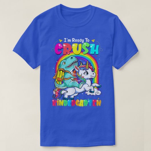 可愛いユニコーン幼稚園を潰す準備ができてる Tシャツ (デザイン正面)