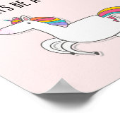 可愛いユニコーン引用文タイポグラフィ。常にユニコーン ポスター (角)