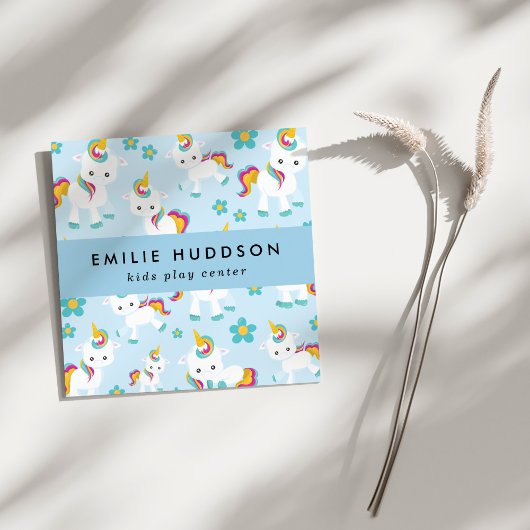 可愛いユニコーン，キッズセ遊ン，アクティビティセンター スクエア名刺