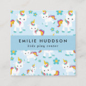 可愛いユニコーン，キッズセ遊ン，アクティビティセンター スクエア名刺 (正面)