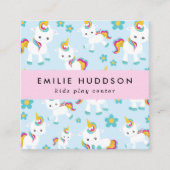 可愛いユニコーン，キッズセ遊ン，アクティビティセンター スクエア名刺 (正面)