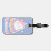 可愛いユニコーンinドーナツガールズラゲッジタグ ラゲッジタグ (裏面横)