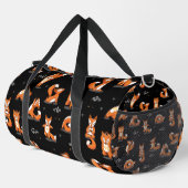 可愛いヨガおもしろいキツネ ダッフルバッグ (右コーナー)