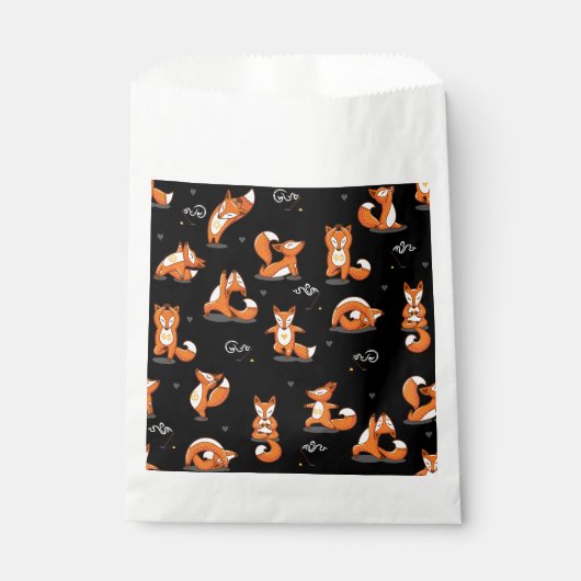 可愛いヨガおもしろいキツネ フェイバーバッグ (正面)