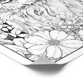 可愛いヨークシャーテリアドッグカラーリングポスター ポスター (角)