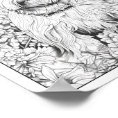 可愛いヨークシャーテリアドッグカラーリングポスター ポスター (角)