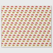 可愛いヨークシャーテリアパターンクリスマス ラッピングペーパー (フラット)