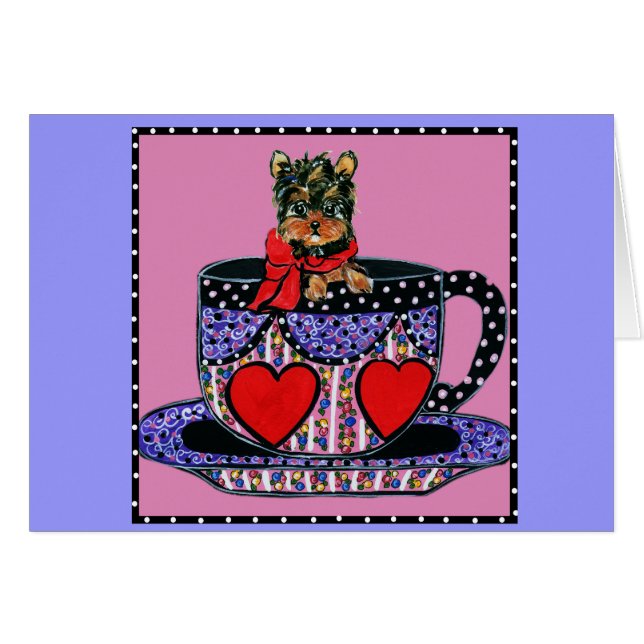 可愛いヨークシャーテリアポー (正面横)