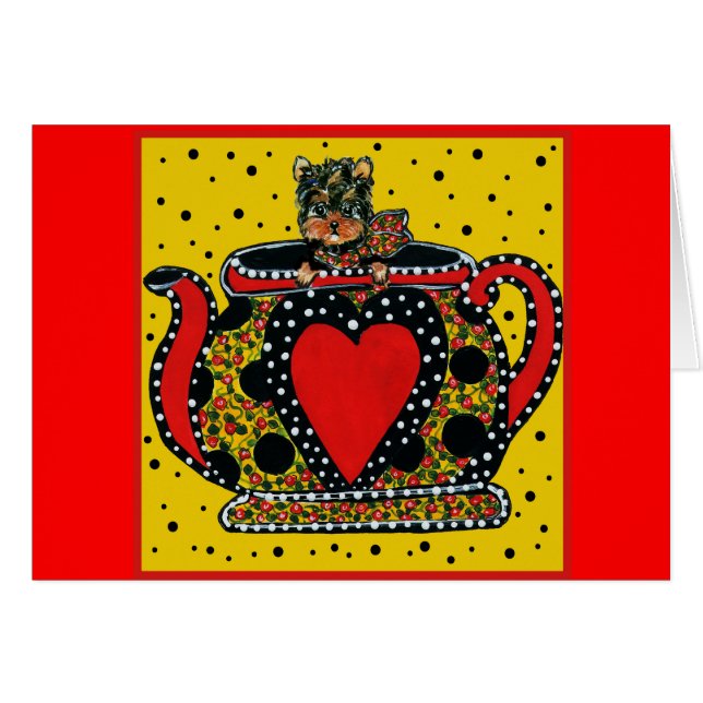 可愛いヨークシャーテリアポー (正面横)