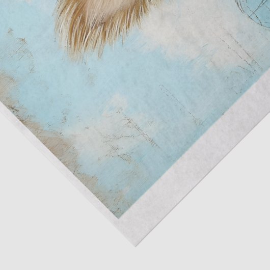 可愛いヨークシャーテリア犬、ホットエアバルーンK4デコパージュ 薄葉紙 (詳細)