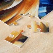 可愛いヨークシャー絵画テリア犬 ジグソーパズル (側面)