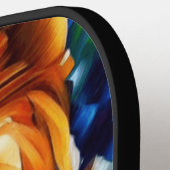 可愛いヨークシャー絵画テリア犬 ピックルボールラケット (左詳細)