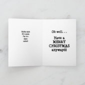 可愛いラおもしろいマユーモアのあるメリークリスマス カード (内部)