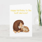 可愛いライオンと可愛い最高のパパの永遠の誕生日カード カード (正面)