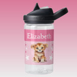 可愛いライオンに星の子供ピンクで名前を追加 ウォーターボトル<br><div class="desc">CamelBak Eddy®水子供へ瓶。名前を付けてパーソナライズピンクと白の色の星を持つ可愛いライオンが登場。</div>