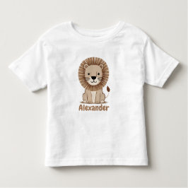 可愛いライオンの子供の名前personalizable トドラーTシャツ