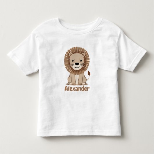 可愛いライオンの子供の名前personalizable トドラーTシャツ (正面)