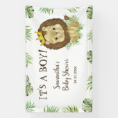 可愛いライオンキングベビーシャワーテーマ男の子 横断幕 (縦)