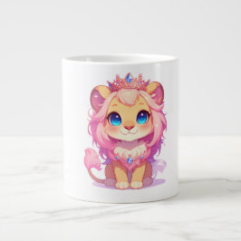 可愛いライオンキング [商品] かわいい王冠 動物 ギフト ジャンボコーヒーマグカップ