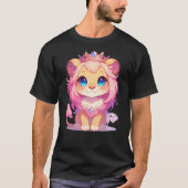 可愛いライオンキング [商品] かわいい王冠 動物 ギフト Tシャツ (正面)
