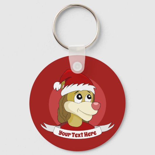 可愛いライオンキーチェーンのクリスマスアニメ キーホルダー (正面)