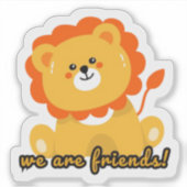 可愛いライオンダイカットシール シール (正面)