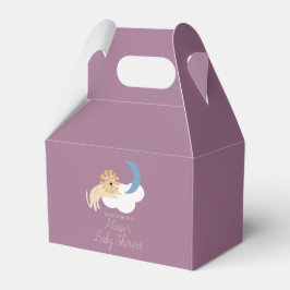 可愛いライオンムーンクラウドベビーシャワーありがとう フェイバーボックス