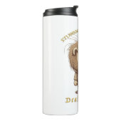 可愛いライオン頑固な取り組みおもしろい タンブラー (回転左)