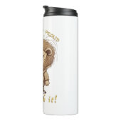 可愛いライオン頑固な取り組みおもしろい タンブラー (回転右)