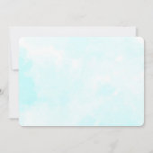 可愛いライオン魚釣り水彩赤ちゃんシャワー招待 招待状 (裏面)