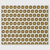 可愛いライオン ラッピングペーパー (フラット)