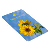 可愛いライズ&シャインヒマワリのアップロード写真文字 マグネット (右側)